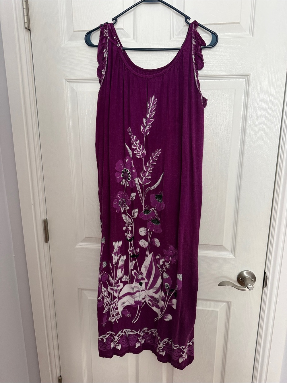 Purple Floral Sleeveless Sundress